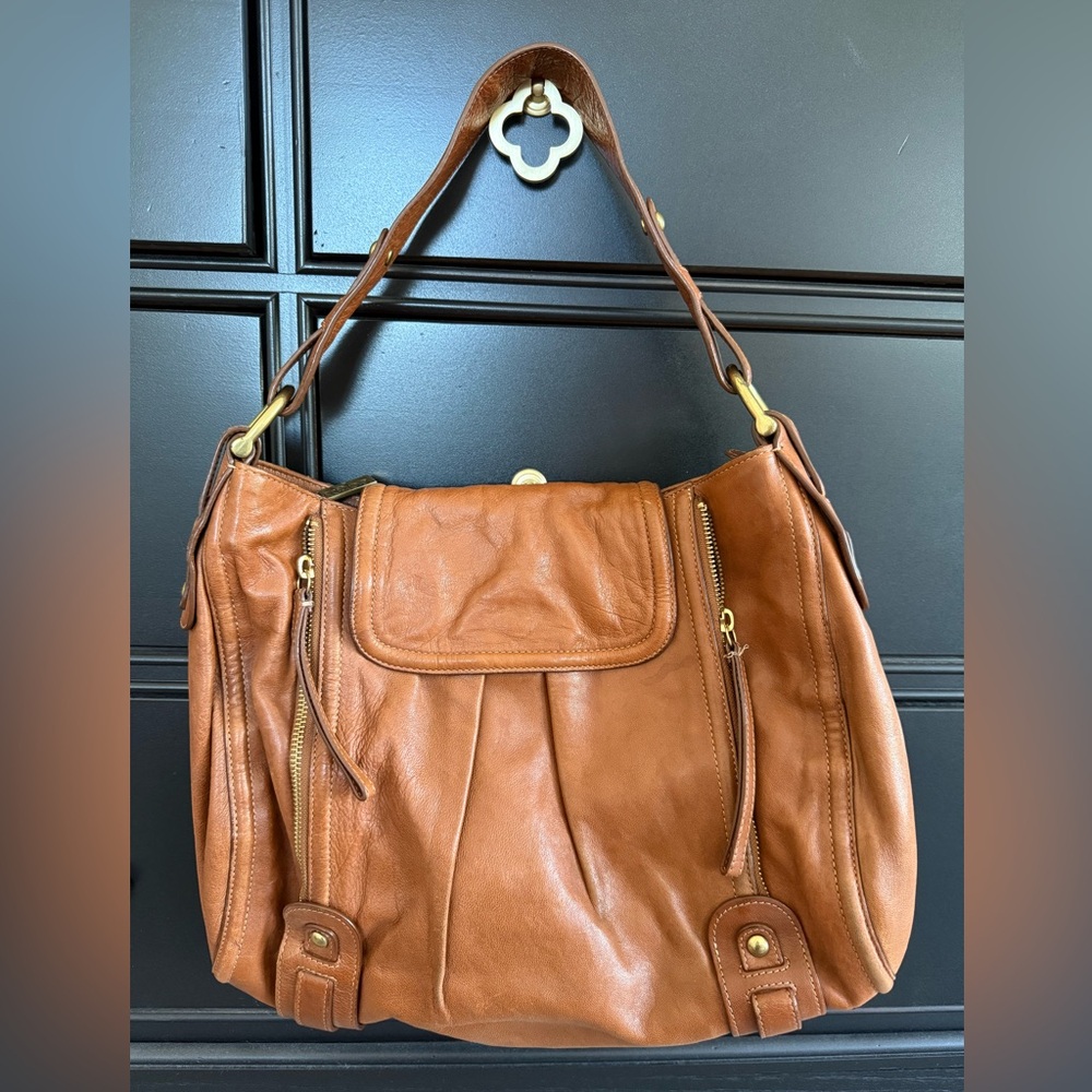 Kooba Brown Leather Hobo Bag, Used